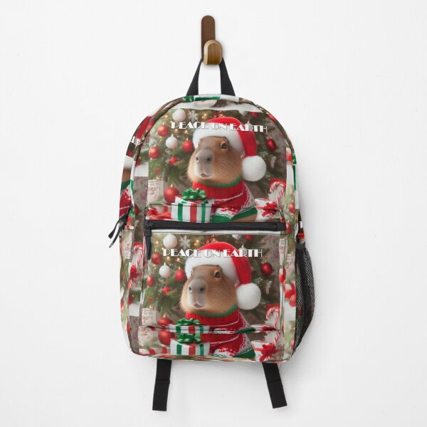 Item preview, "Peace On Earth" Capybara Christmas Greetings designed and sold by Mermaid's Whimsy.