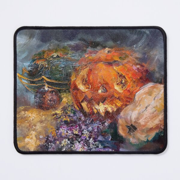 Item preview, Halloween Still Life with Jack-o'-Lantern Oil Painting  designed and sold by Dariia Zhyrova.