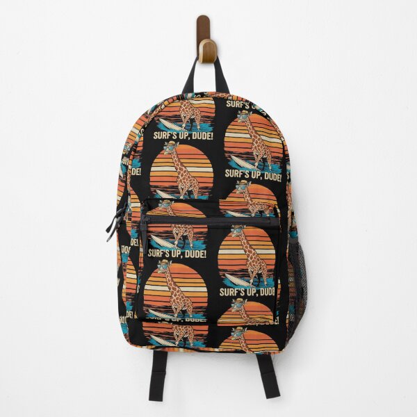 Item preview, Retro Giraffe Surfing Beach Vibes Art designed and sold by Pastel-Pulse.