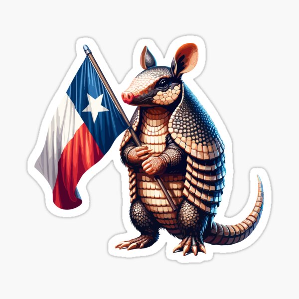 Vista previa del artículo con la obra «Bandera de Texas de Armadillo», diseñado y vendido por RayCrimson.