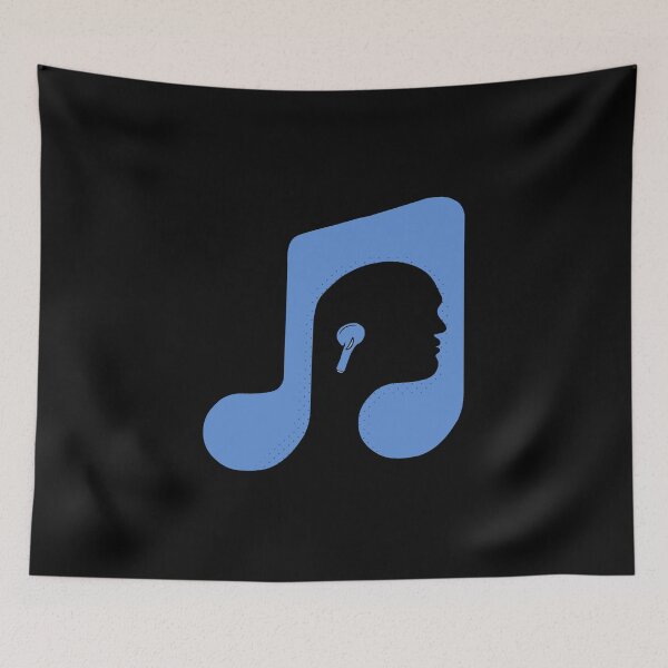 Item preview, Musical Note or person with earphones in this fun optical illusion designed and sold by shopdiego.