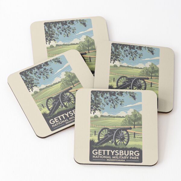 Item preview, Gettysburg National Military Park Battlefield Travel Art Vintage designed and sold by KrisSidDesigns.