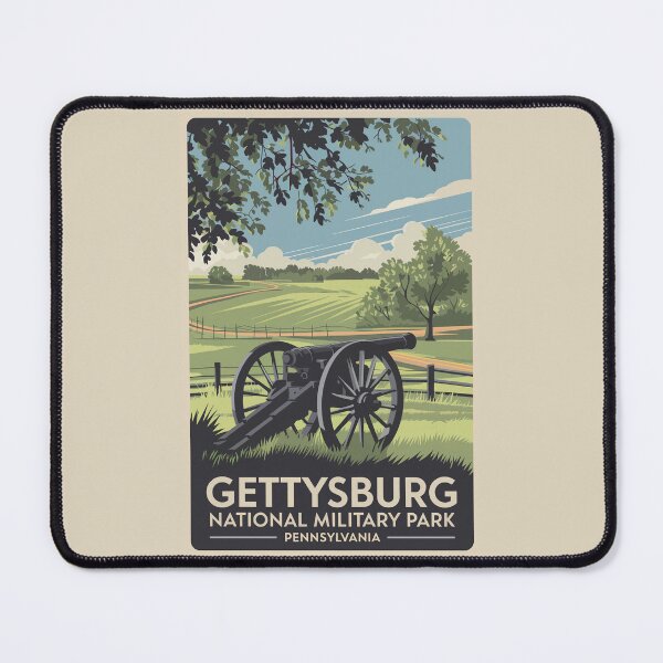 Item preview, Gettysburg National Military Park Battlefield Travel Art Vintage designed and sold by KrisSidDesigns.