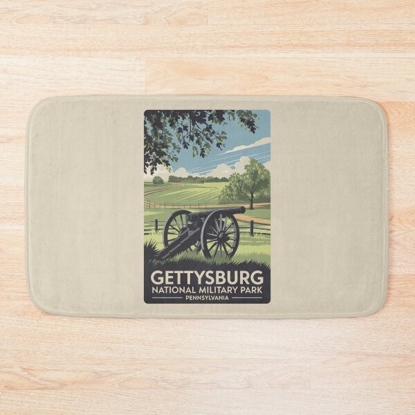 Item preview, Gettysburg National Military Park Battlefield Travel Art Vintage designed and sold by KrisSidDesigns.