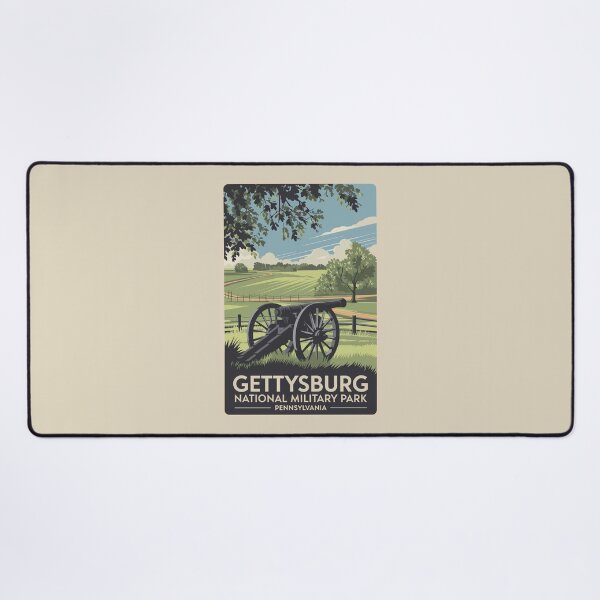 Item preview, Gettysburg National Military Park Battlefield Travel Art Vintage designed and sold by KrisSidDesigns.