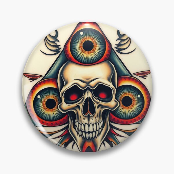 Item preview, The three Eyed Skull  designed and sold by mark45xxx.