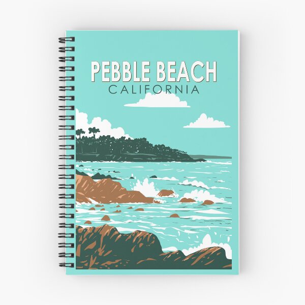 Item preview, Pebble Beach California Illustration Travel Art Vintage designed and sold by KrisSidDesigns.