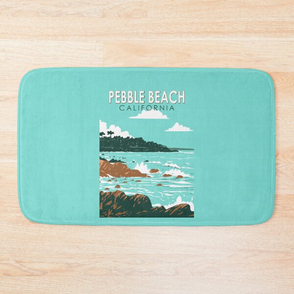 Item preview, Pebble Beach California Illustration Travel Art Vintage designed and sold by KrisSidDesigns.