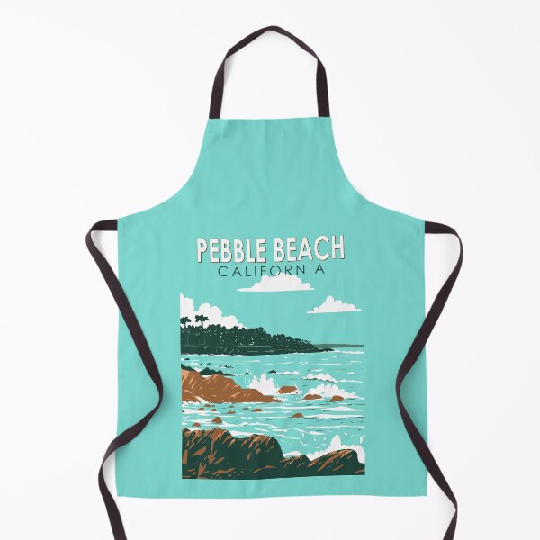 Item preview, Pebble Beach California Illustration Travel Art Vintage designed and sold by KrisSidDesigns.