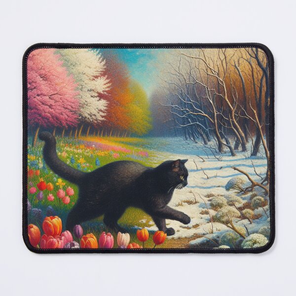 Item preview, Cat winter and spring designed and sold by Magic-wall-art.