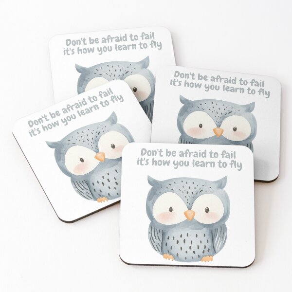 Item preview, Don’t Be Afraid to Fail – Watercolor Owl Inspiration designed and sold by angelaaiproject.