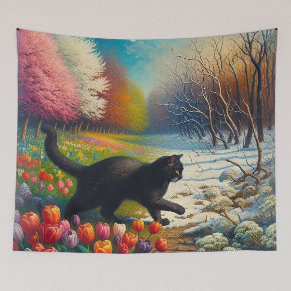 Item preview, Cat winter and spring designed and sold by Magic-wall-art.