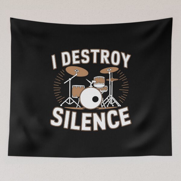 Item preview,  I Destroy Silence Shirt, Drummer Gifts, Drums Shirts, Musician Band Drummer Gift TShirt designed and sold by PrintItStudio.