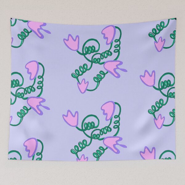 Item preview, Curly Wurly - Pink / Purple designed and sold by Octa Ivy.