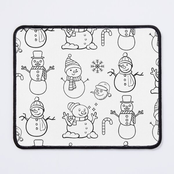 Item preview, Snowman Candy cane pattern Doodle designed and sold by Monika Howarth.