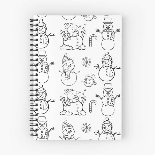 Item preview, Snowman Candy cane pattern Doodle designed and sold by Artbymonika.