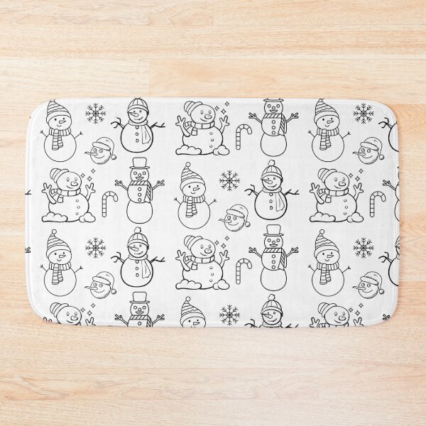 Item preview, Snowman Candy cane pattern Doodle designed and sold by Monika Howarth.