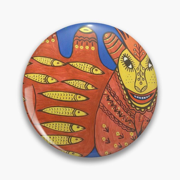 Item preview, Maria Primachenko - A Fish King Has Caught a Hoopoe and Is Full of Joy designed and sold by flexmortis.