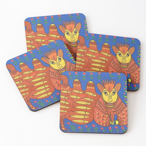 Item preview, Maria Primachenko - A Fish King Has Caught a Hoopoe and Is Full of Joy designed and sold by flexmortis.