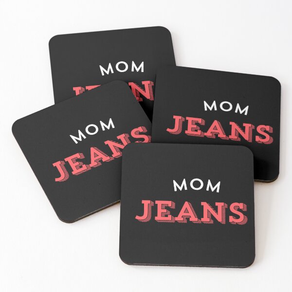 Item preview, Retro Vintage Mom Jeans Red and White Typography designed and sold by Kitishop.
