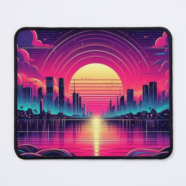 Item preview, Fantastic landscape, sunset outside the city, neon designed and sold by Zoia Dubovenko.