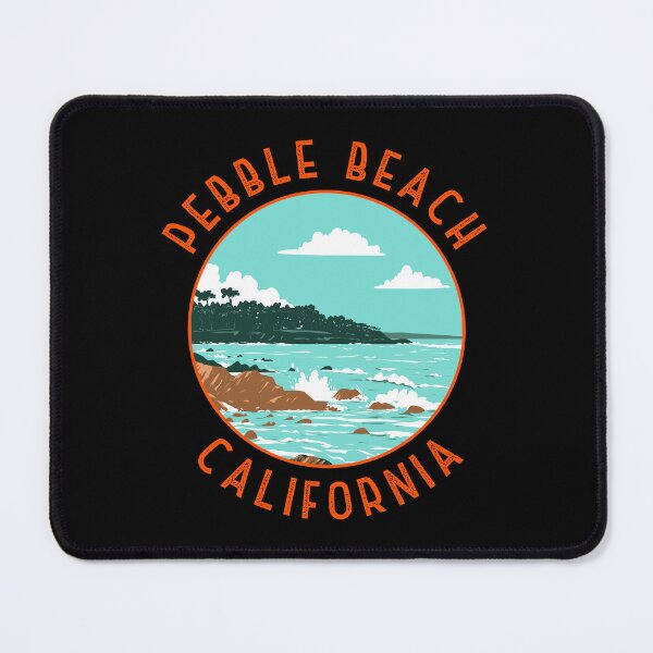 Item preview, Pebble Beach California Retro Distressed Circle designed and sold by KrisSidDesigns.