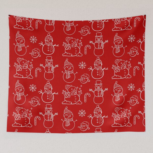 Item preview, Snowman Snowflakes pattern Doodle designed and sold by Monika Howarth.
