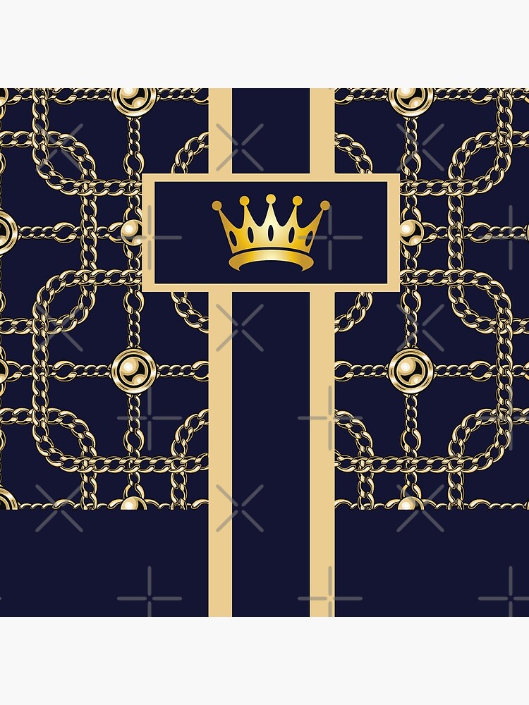 Thumbnail 2 of 2, Tote Bag, Sophisticated Navy Blue and Gold Pattern designed and sold by GODS4US.