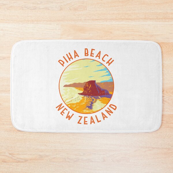 Item preview, Piha Beach New Zealand Retro Distressed Circle designed and sold by KrisSidDesigns.