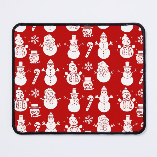Item preview, Snowman Snowflakes pattern Doodle red designed and sold by Monika Howarth.