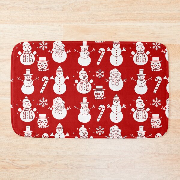 Item preview, Snowman Snowflakes pattern Doodle red designed and sold by Monika Howarth.