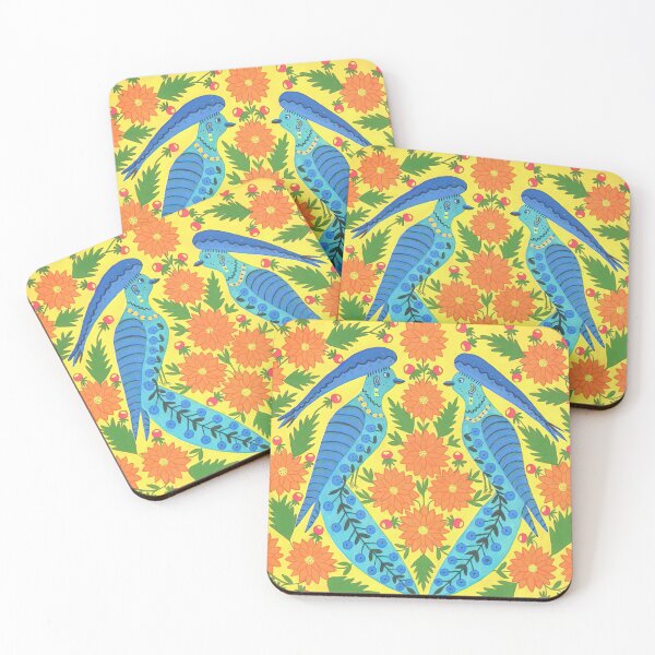 Item preview, Maria Primachenko - Blue Birds in Flowers designed and sold by flexmortis.