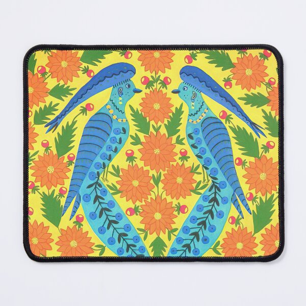 Item preview, Maria Primachenko - Blue Birds in Flowers designed and sold by flexmortis.