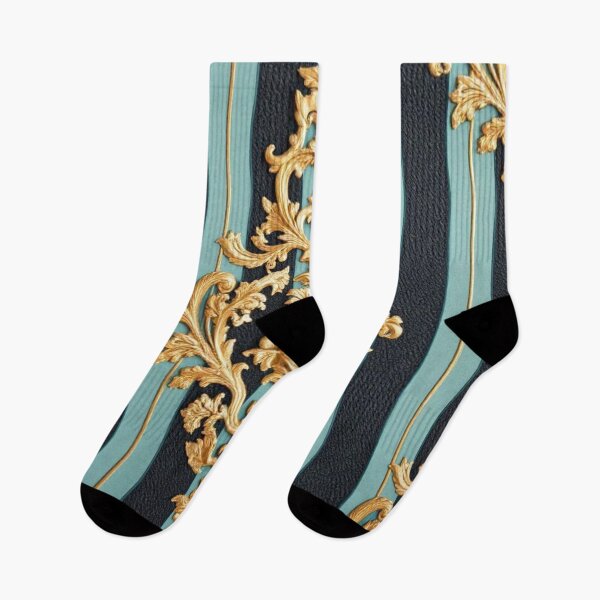 Item preview, Mint Green Striped Gold Damask designed and sold by DesignsByPrnces.