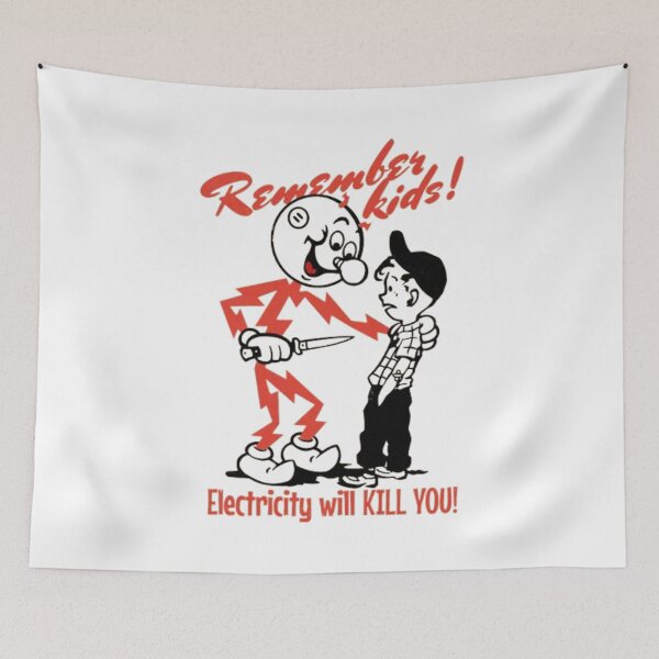 Item preview, Copy of Electricity kills designs electricity shock warning designed and sold by Dominika Farkašová.