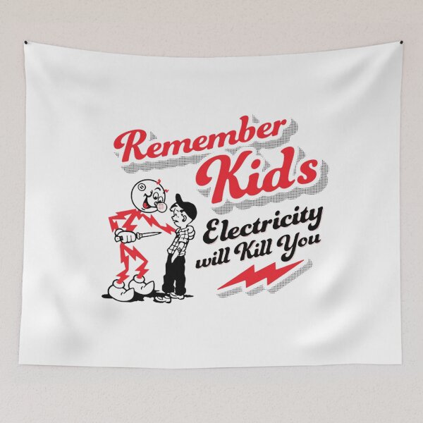 Item preview, Copy of Electricity kills designs electrical safety artwork designed and sold by Dominika Farkašová.