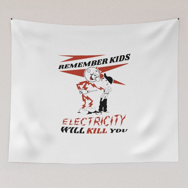 Item preview, Copy of Electricity kills designs electricity safety quote designed and sold by Dominika Farkašová.