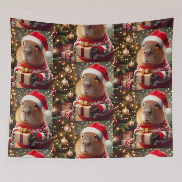 Item preview, Capybara Christmas Sweater designed and sold by Mermaid's Whimsy.