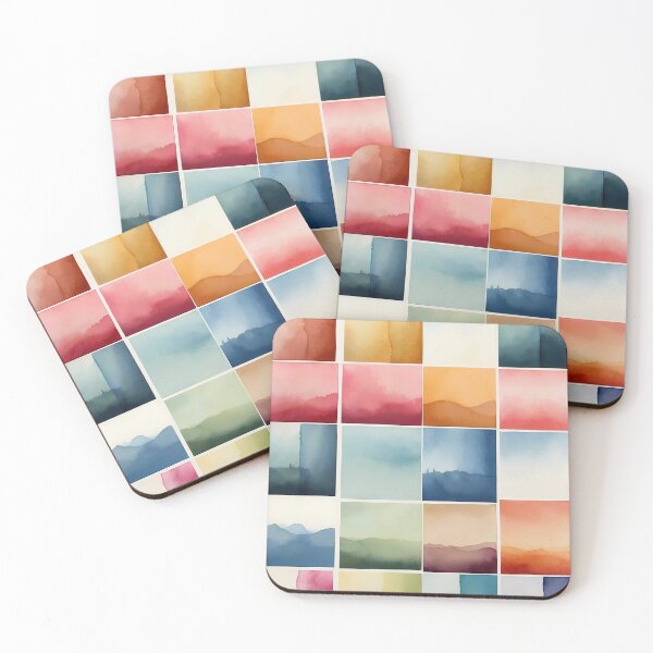 Item preview, Abstract Watercolor Landscape Grid designed and sold by Vitalka-uk.