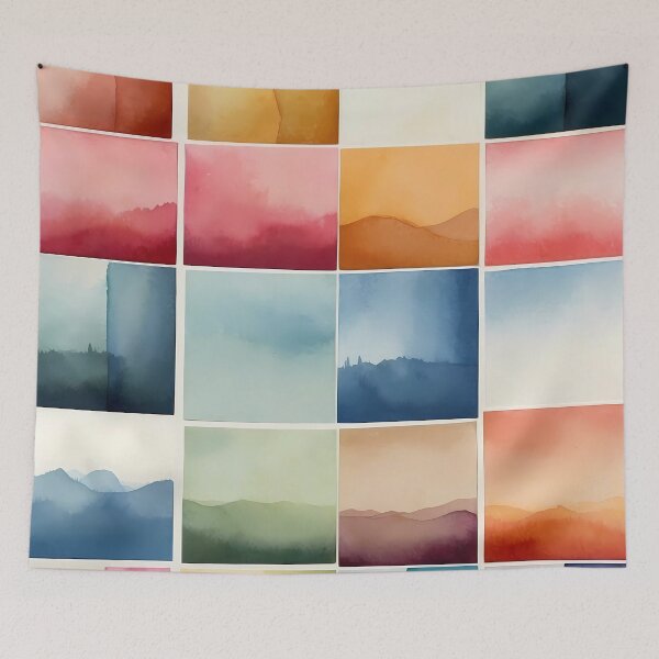 Item preview, Abstract Watercolor Landscape Grid designed and sold by Vitalka-uk.