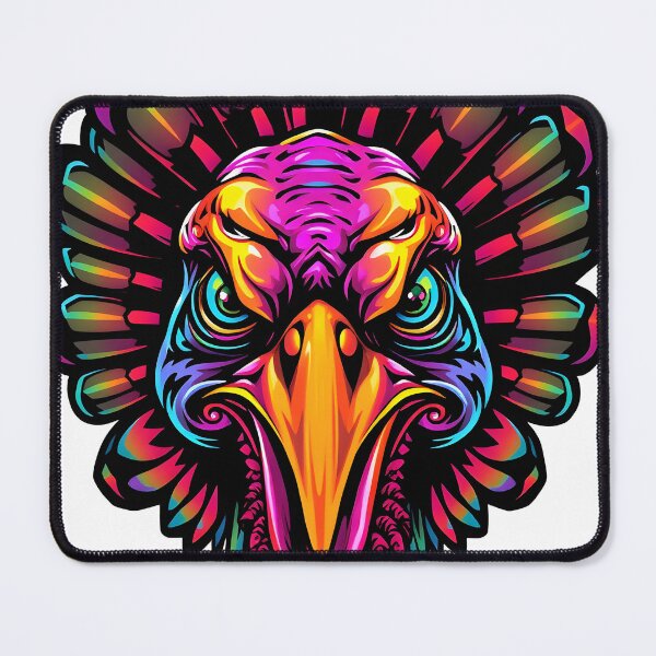 Item preview, Gobble Angry Turkey Face Psychedelic Prismatic Colors 1 designed and sold by webjmf.