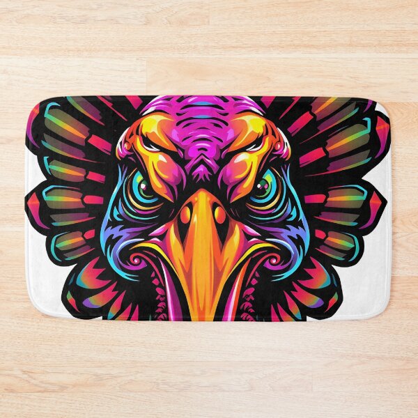 Item preview, Gobble Angry Turkey Face Psychedelic Prismatic Colors 1 designed and sold by webjmf.