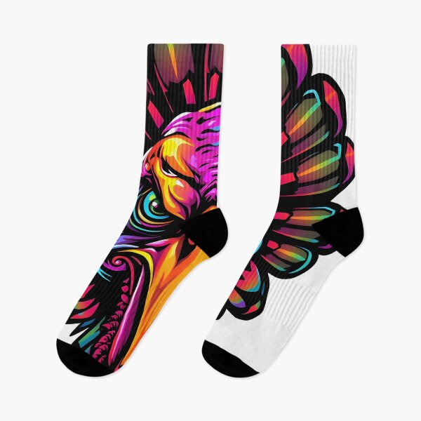 Item preview, Gobble Angry Turkey Face Psychedelic Prismatic Colors 1 designed and sold by webjmf.