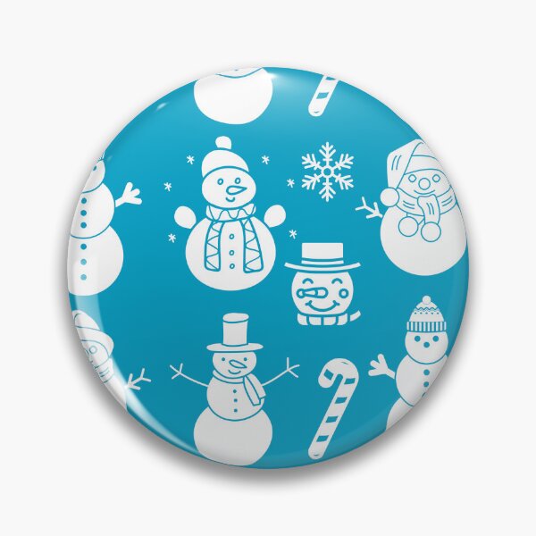 Item preview, Snowman Snowflakes Pattern Doodle Blue designed and sold by Artbymonika.
