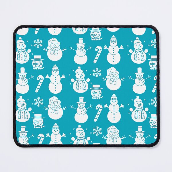 Item preview, Snowman Snowflakes Pattern Doodle Blue designed and sold by Monika Howarth.