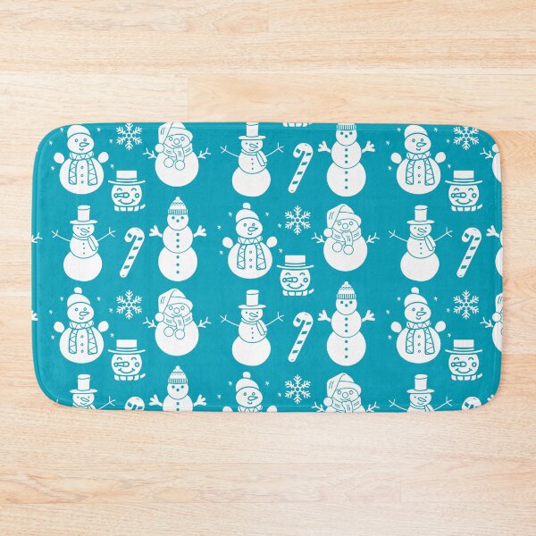 Item preview, Snowman Snowflakes Pattern Doodle Blue designed and sold by Monika Howarth.