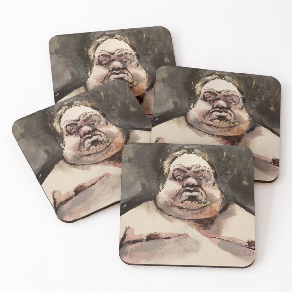 Item preview, Portrait of a Fat Man - watercolor designed and sold by Kara Draws.