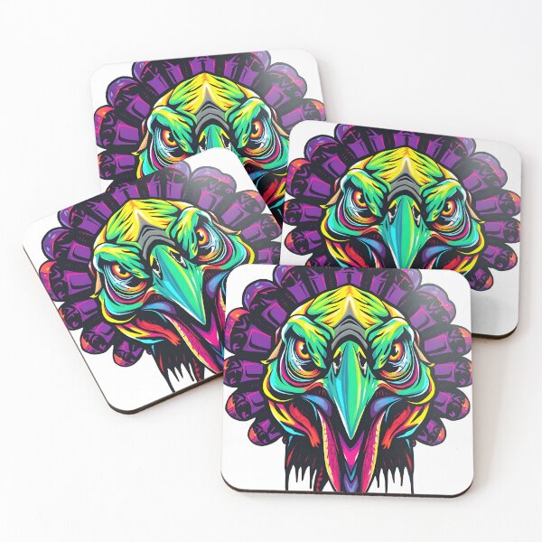 Item preview, Gobble Angry Turkey Face Psychedelic Prismatic Colors 2 designed and sold by webjmf.