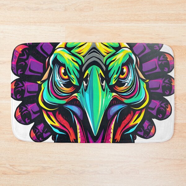 Item preview, Gobble Angry Turkey Face Psychedelic Prismatic Colors 2 designed and sold by webjmf.