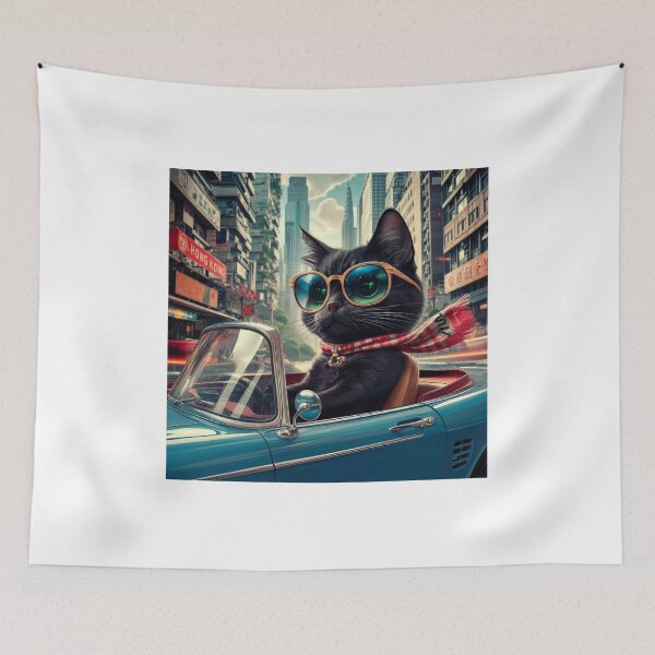 Item preview, Cat on tour - I love Hong Kong! designed and sold by lavka-xd.